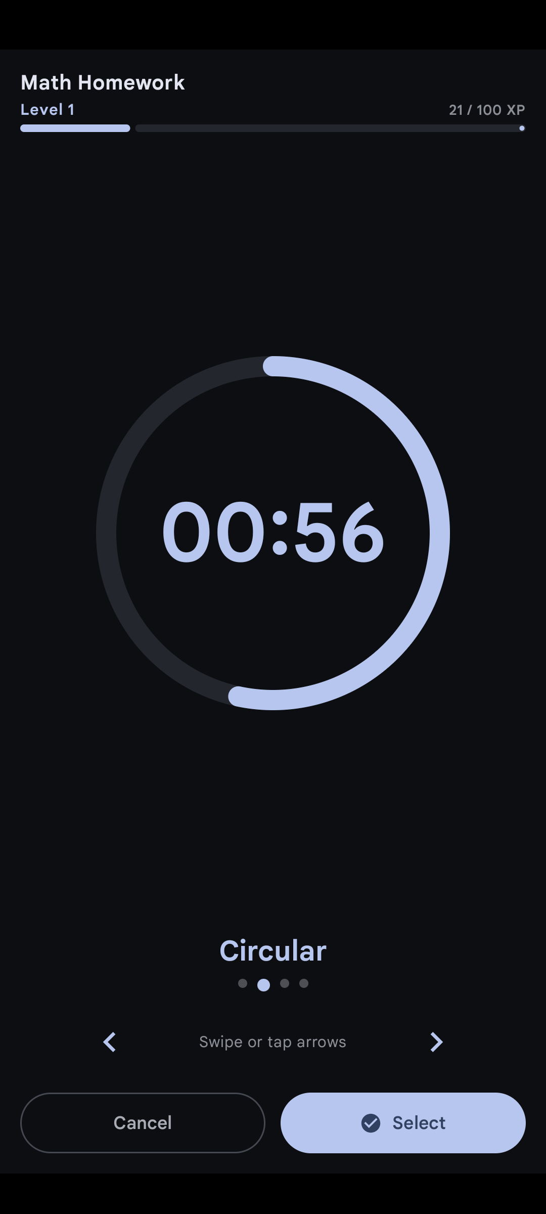 Progressive Pomo — timer face options