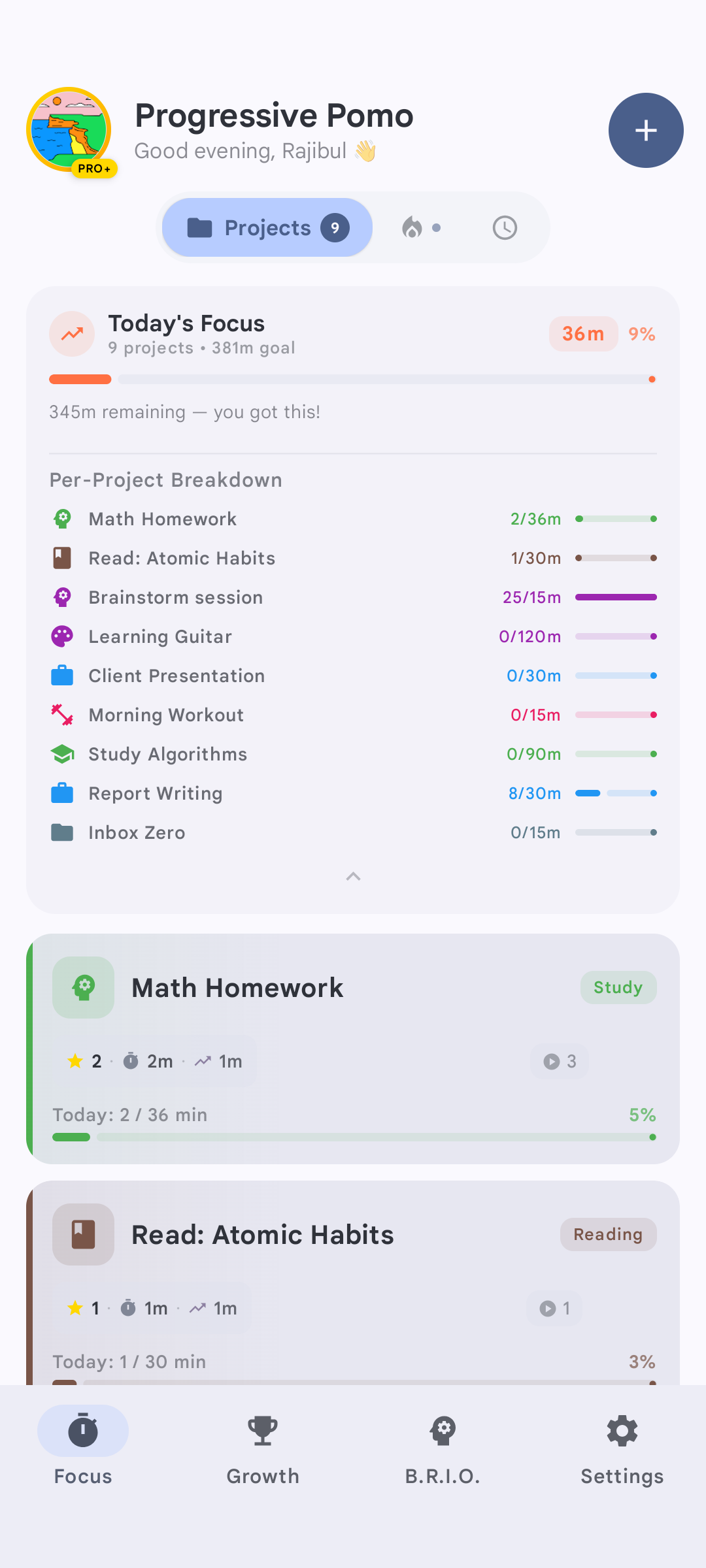 Progressive Pomo — app overview