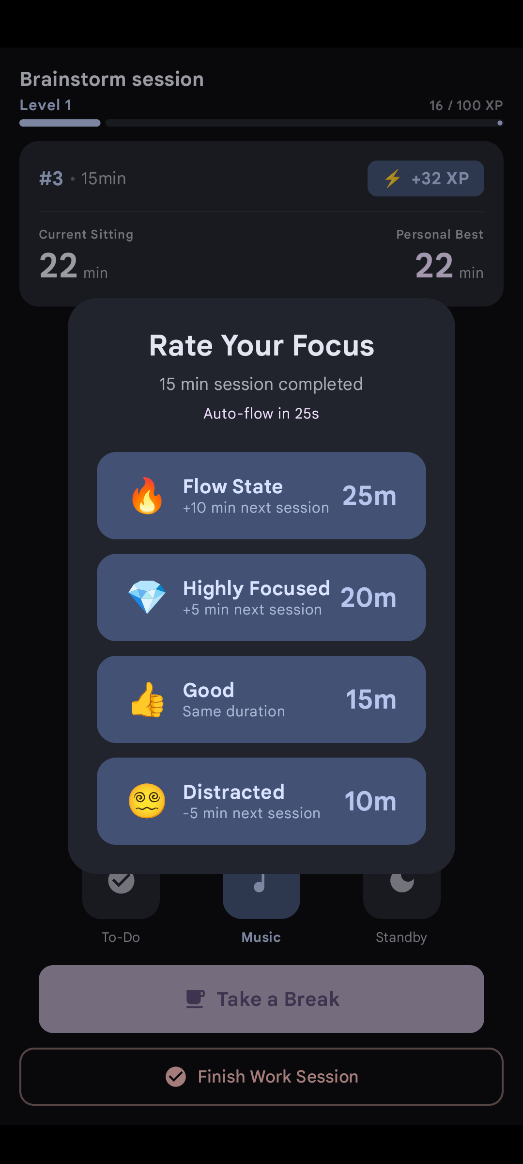 Progressive Pomo — smart adaptive break