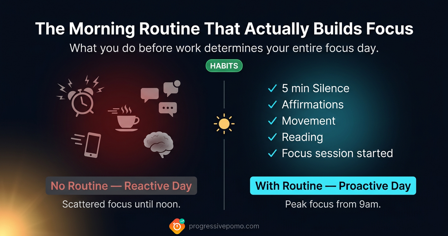 The Morning Routine That Actually Improves Focus All Day — evidence-based morning habits for concentration