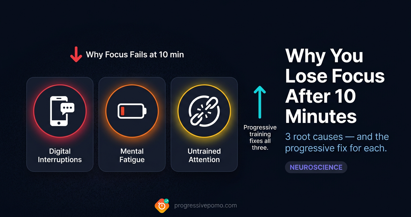 Why You Lose Focus After 10 Minutes and How to Fix It — attention span and focus training guide